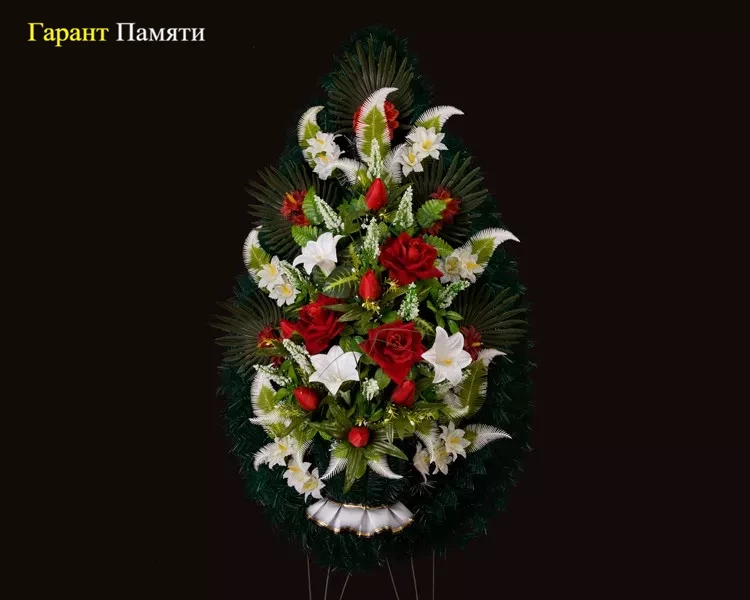 Венок Капля , Объемная капля с корзиной 043